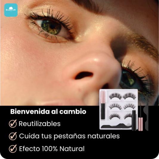 LuxMagnet™ | Kit Pestañas magnéticas Reutilizables + delineador magnético (GRATIS)